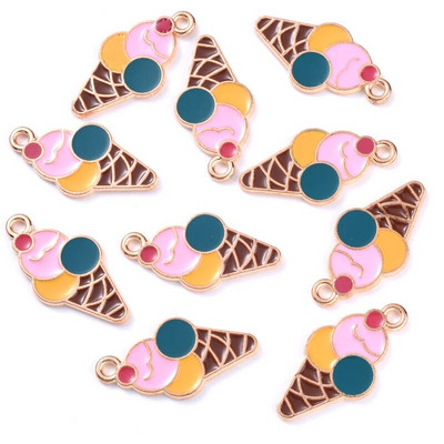 10Pcs 10*17mm Emajl Slatki privjesci Privjesak za izradu nakita Mjesečeva legura Metalna kap uljani nalazi za ogrlicu Narukvica
