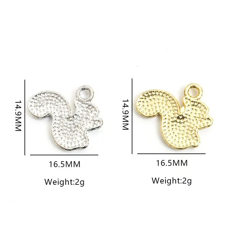 10 vnt. Naujas emalis, mielas voverės žavesys, spalvingi mažų gyvūnų žavesio pakabukai moterims, gaminančioms įmantrius papuošalus „pasidaryk pats“