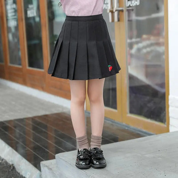 Παιδικές πλισέ φούστες Γλυκό χαριτωμένο ψηλόμεσο κοριτσίστικο χορό Μίνι φούστες Φούστα με μοτίβο φράουλας Μόδα καλοκαιρινά ρούχα για κορίτσια