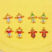 10 vnt. / Lot Padėkos kaliausė Moliūgų aliejaus emalis „Pasidaryk pats“ pakabukai krepšiui Auskarai, karoliai papuošalai, rankų darbo pakabukas