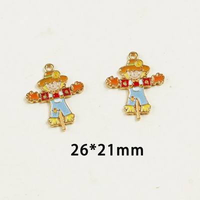 10 vnt. / Lot Padėkos kaliausė Moliūgų aliejaus emalis „Pasidaryk pats“ pakabukai krepšiui Auskarai, karoliai papuošalai, rankų darbo pakabukas