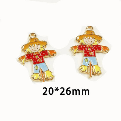 10 vnt. / Lot Padėkos kaliausė Moliūgų aliejaus emalis „Pasidaryk pats“ pakabukai krepšiui Auskarai, karoliai papuošalai, rankų darbo pakabukas