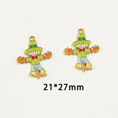 10 vnt. / Lot Padėkos kaliausė Moliūgų aliejaus emalis „Pasidaryk pats“ pakabukai krepšiui Auskarai, karoliai papuošalai, rankų darbo pakabukas