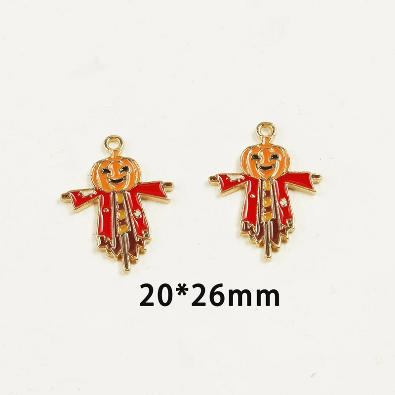 10 vnt. / Lot Padėkos kaliausė Moliūgų aliejaus emalis „Pasidaryk pats“ pakabukai krepšiui Auskarai, karoliai papuošalai, rankų darbo pakabukas