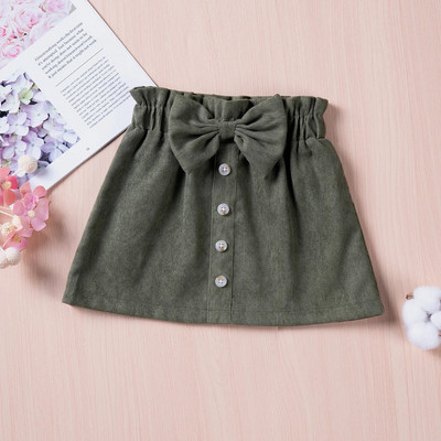 1-5 ani Copii Copii Bebeluși Fetițe Fuste Drăguțe Fundă Button Fuste A-Line Toamnă Primăvară Fete Costume Costume