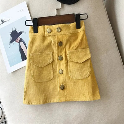 Beebitüdruku seelik kevadine ja sügisene laste velvetseelikPuuvillane hall sametseelik Lasteriided