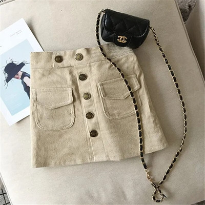 Beebitüdruku seelik kevadine ja sügisene laste velvetseelikPuuvillane hall sametseelik Lasteriided