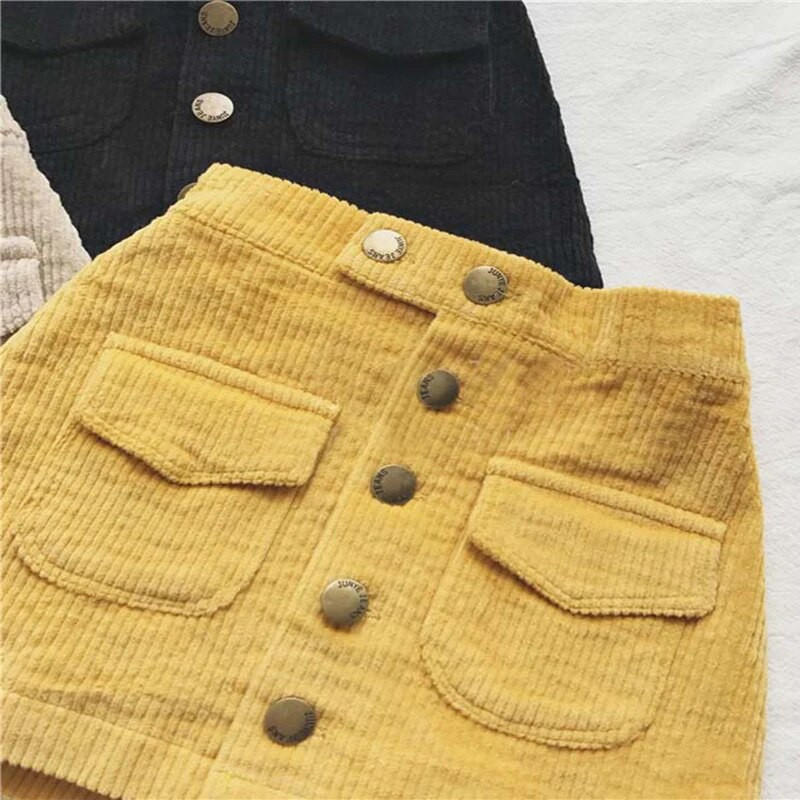 Beebitüdruku seelik kevadine ja sügisene laste velvetseelikPuuvillane hall sametseelik Lasteriided