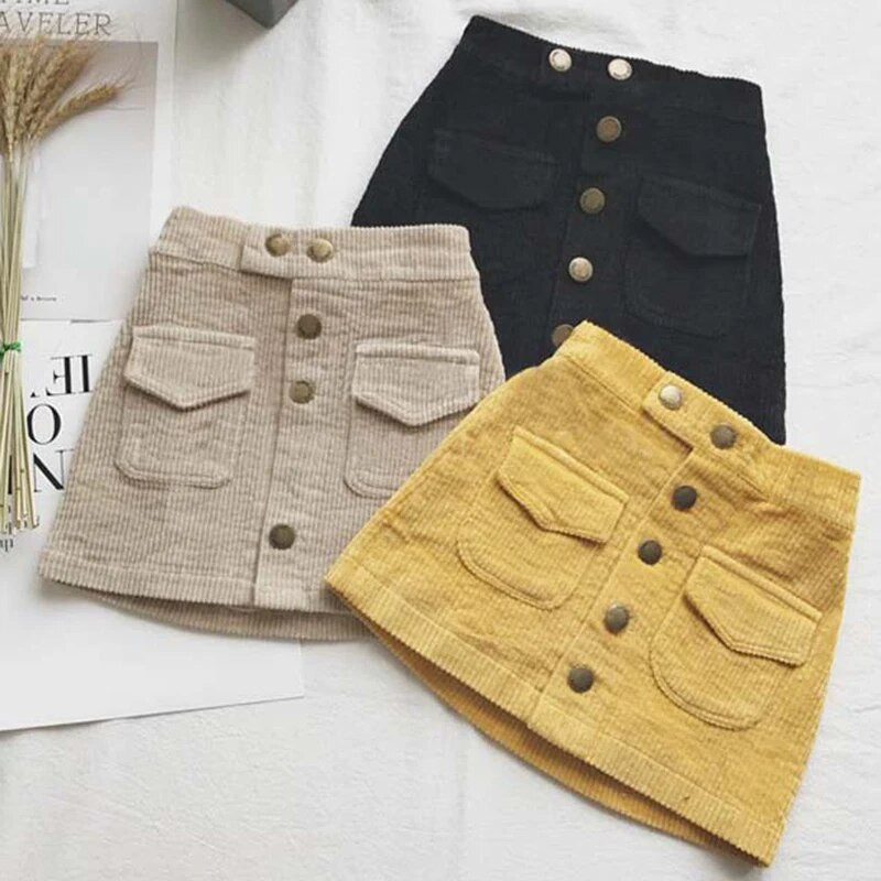 Beebitüdruku seelik kevadine ja sügisene laste velvetseelikPuuvillane hall sametseelik Lasteriided