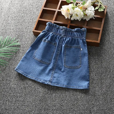 Tüdrukute seelik Suvine Denim Tüdrukute Kook Mini Pettiseelik Sobib vanusele 1-6 10 12 14 aastat vana