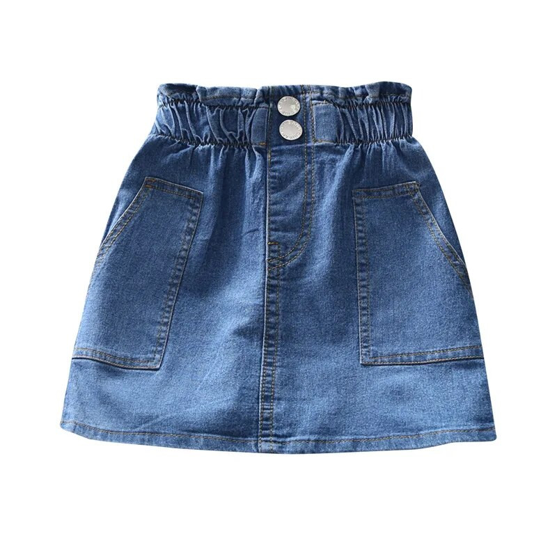 Tüdrukute seelik Suvine Denim Tüdrukute Kook Mini Pettiseelik Sobib vanusele 1-6 10 12 14 aastat vana