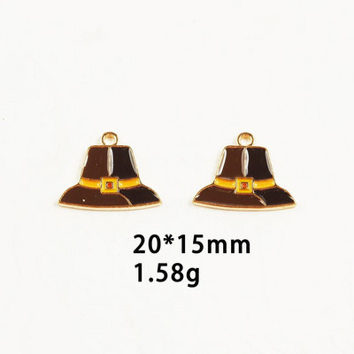 10 tk/partii Thanksgiving Kalkuni kook kõrvitsa vahtraõli emailiga DIY võlusid kotti kõrvarõnga kaelakee ehete valmistamiseks käsitsi valmistatud ripats