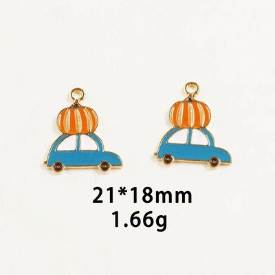 10 tk/partii Thanksgiving Kalkuni kook kõrvitsa vahtraõli emailiga DIY võlusid kotti kõrvarõnga kaelakee ehete valmistamiseks käsitsi valmistatud ripats