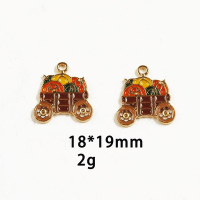 10 tk/partii Thanksgiving Kalkuni kook kõrvitsa vahtraõli emailiga DIY võlusid kotti kõrvarõnga kaelakee ehete valmistamiseks käsitsi valmistatud ripats