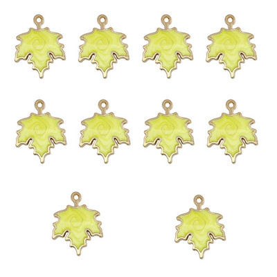 10 τμχ Φθινοπωρινά Φύλλα σφενδάμου Γούρια από κράμα σμάλτο των Ευχαριστιών Μενταγιόν κολοκύθας με φύλλα σφενδάμου για κοσμήματα Δημιουργία ευρημάτων Χειροτεχνία