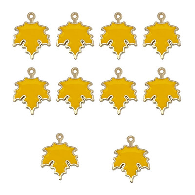 10 τμχ Φθινοπωρινά Φύλλα σφενδάμου Γούρια από κράμα σμάλτο των Ευχαριστιών Μενταγιόν κολοκύθας με φύλλα σφενδάμου για κοσμήματα Δημιουργία ευρημάτων Χειροτεχνία