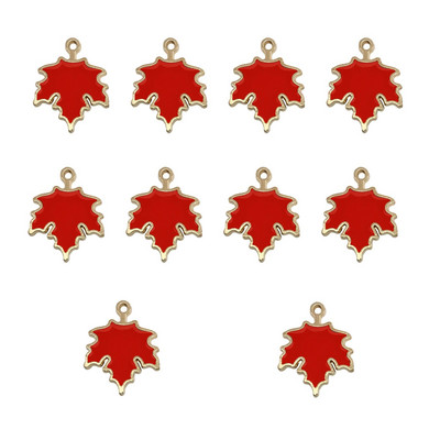 10 τμχ Φθινοπωρινά Φύλλα σφενδάμου Γούρια από κράμα σμάλτο των Ευχαριστιών Μενταγιόν κολοκύθας με φύλλα σφενδάμου για κοσμήματα Δημιουργία ευρημάτων Χειροτεχνία