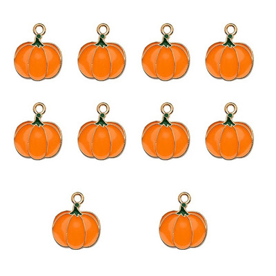 10 τμχ Φθινοπωρινά Φύλλα σφενδάμου Γούρια από κράμα σμάλτο των Ευχαριστιών Μενταγιόν κολοκύθας με φύλλα σφενδάμου για κοσμήματα Δημιουργία ευρημάτων Χειροτεχνία