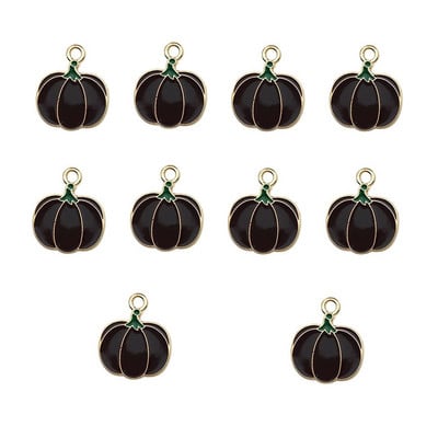 10 τμχ Φθινοπωρινά Φύλλα σφενδάμου Γούρια από κράμα σμάλτο των Ευχαριστιών Μενταγιόν κολοκύθας με φύλλα σφενδάμου για κοσμήματα Δημιουργία ευρημάτων Χειροτεχνία