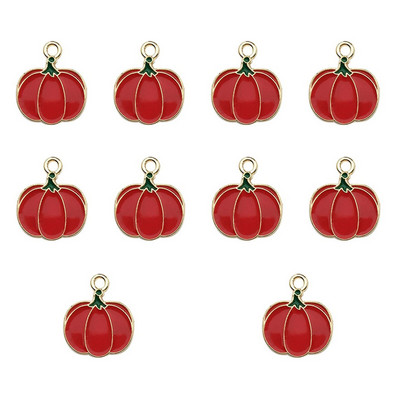 10 τμχ Φθινοπωρινά Φύλλα σφενδάμου Γούρια από κράμα σμάλτο των Ευχαριστιών Μενταγιόν κολοκύθας με φύλλα σφενδάμου για κοσμήματα Δημιουργία ευρημάτων Χειροτεχνία