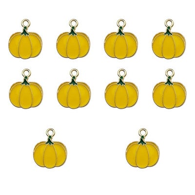 10 τμχ Φθινοπωρινά Φύλλα σφενδάμου Γούρια από κράμα σμάλτο των Ευχαριστιών Μενταγιόν κολοκύθας με φύλλα σφενδάμου για κοσμήματα Δημιουργία ευρημάτων Χειροτεχνία