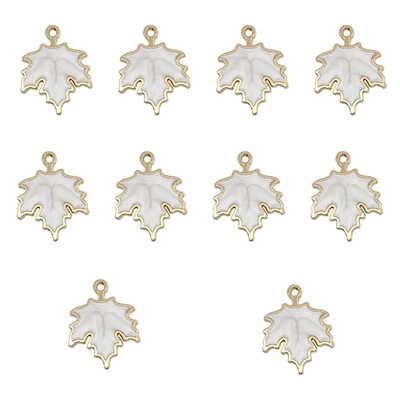 10 τμχ Φθινοπωρινά Φύλλα σφενδάμου Γούρια από κράμα σμάλτο των Ευχαριστιών Μενταγιόν κολοκύθας με φύλλα σφενδάμου για κοσμήματα Δημιουργία ευρημάτων Χειροτεχνία