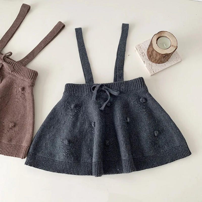deer jonmi 2023 Uus sügisene mudilaste tüdrukute kootud sukad seelikud Korea stiilis ühevärviline laste seelik A-kujuline