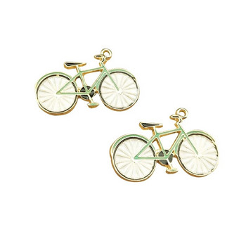 10τμχ Γούρι ποδηλάτου για κοσμήματα κατασκευής σμάλτο κολιέ κρεμαστά βραχιόλι Σκουλαρίκια αξεσουάρ Diy Craft Supplies Μεταλλικά Υλικά