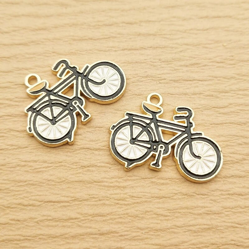 10 komada Autobus Bicikl Emajl privjesak za pribor za izradu nakita Slatka naušnica Privjesak Narukvica Ogrlica privjesak Diy dodaci