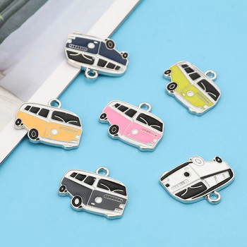 5 PCs Cartoon Car Series Charms Κρεμαστό κόσμημα για κολιέ που κατασκευάζει κρεμαστό κράμα με βάση τον ψευδάργυρο Bus Charms DIY Hademake Jewelry