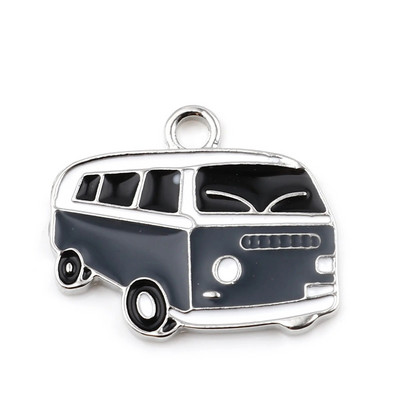 5 PCs Cartoon Car Series Charms Κρεμαστό κόσμημα για κολιέ που κατασκευάζει κρεμαστό κράμα με βάση τον ψευδάργυρο Bus Charms DIY Hademake Jewelry