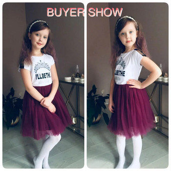 Бебешки момичета TuTu поли 4 слоя Пухкава детска бална рокля от тюл Pettiskirts 12 цвята Малка принцеса Dance Party Show Хелоуин