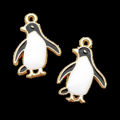 10 tk emailitud pingviini võlu ehete tegemiseks armsate kõrvarõngaste loomi ripatsiga käevõru kaelakee tarvikud isetehtud käsitöötarbed metallist