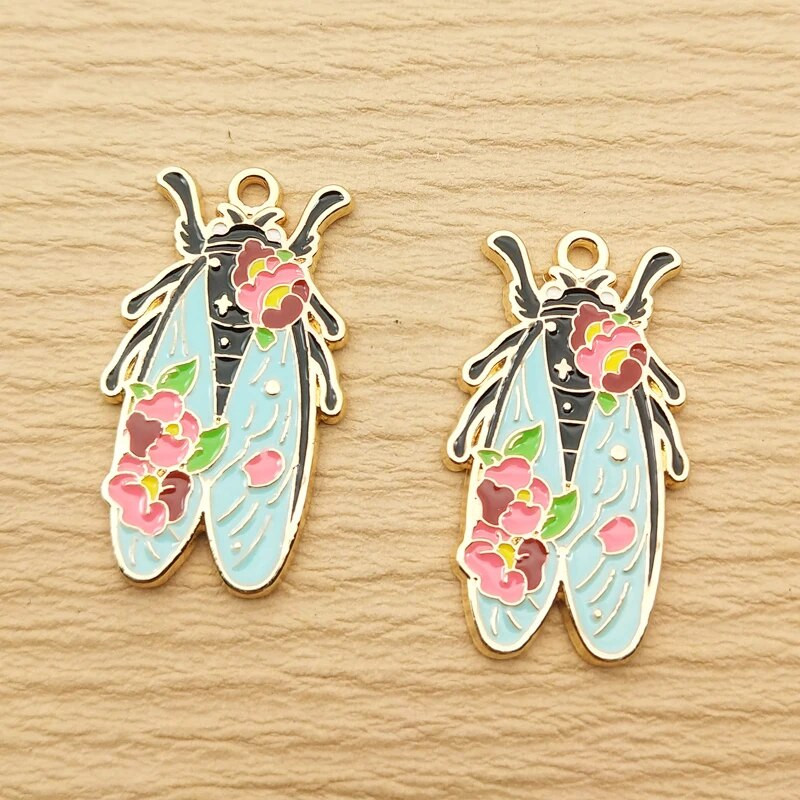 10 tk lilleline putukavõlu ehete tegemiseks emailiga kaelakee ripats isetegemise tarvikud käevõru Telefon käsitöötarvikud kullatud