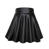 Fusta Mini Scurta Elastica Talie Inalta Femei Fuste Imitatie Piele