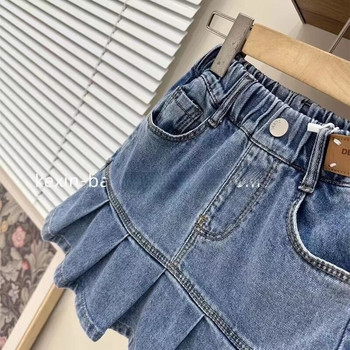 Παιδική τζιν φούστα για μωρό κορίτσι Casual Jean πλισέ φούστες Καλοκαιρινά βρέφη Βρεφικά ρούχα άνοιξη 2024 Νέα 3-12 Χρόνια