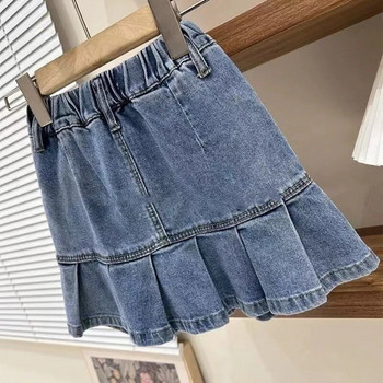 Παιδική τζιν φούστα για μωρό κορίτσι Casual Jean πλισέ φούστες Καλοκαιρινά βρέφη Βρεφικά ρούχα άνοιξη 2024 Νέα 3-12 Χρόνια