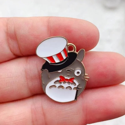 10 vnt. Emalio animacinis filmas mielas katės žavesys papuošalams gaminti auskarus pakabukas karoliai apyrankės priedai pasidaryk pats