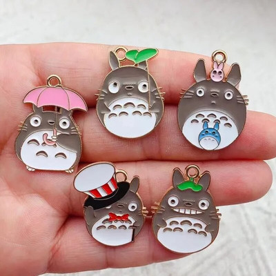 10 vnt. Emalio animacinis filmas mielas katės žavesys papuošalams gaminti auskarus pakabukas karoliai apyrankės priedai pasidaryk pats