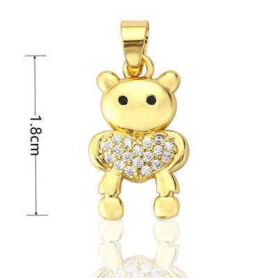 Mieli meškiuko pakabukai papuošalai „pasidaryk pats“ apyrankės, karoliai, auskarai, aksesuarai, mielas žavesys, mada, populiari medžiaga, padengta variu