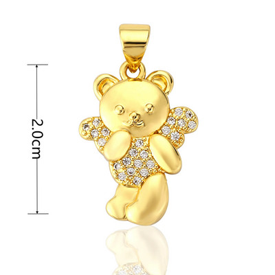 Mieli meškiuko pakabukai papuošalai „pasidaryk pats“ apyrankės, karoliai, auskarai, aksesuarai, mielas žavesys, mada, populiari medžiaga, padengta variu