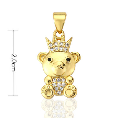 Mieli meškiuko pakabukai papuošalai „pasidaryk pats“ apyrankės, karoliai, auskarai, aksesuarai, mielas žavesys, mada, populiari medžiaga, padengta variu