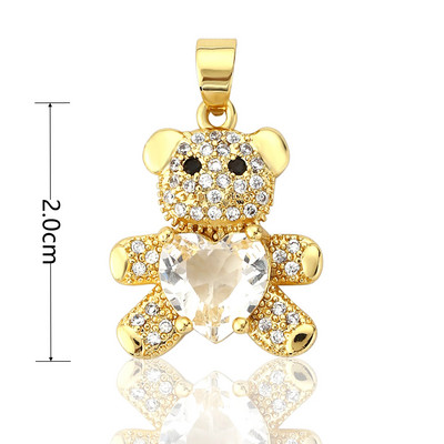 Mieli meškiuko pakabukai papuošalai „pasidaryk pats“ apyrankės, karoliai, auskarai, aksesuarai, mielas žavesys, mada, populiari medžiaga, padengta variu