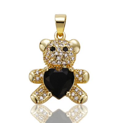 Mieli meškiuko pakabukai papuošalai „pasidaryk pats“ apyrankės, karoliai, auskarai, aksesuarai, mielas žavesys, mada, populiari medžiaga, padengta variu