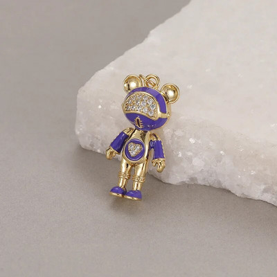 Mieli meškiuko pakabukai papuošalai „pasidaryk pats“ apyrankės, karoliai, auskarai, aksesuarai, mielas žavesys, mada, populiari medžiaga, padengta variu