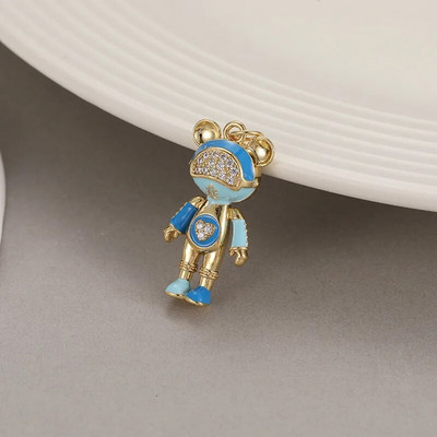 Mieli meškiuko pakabukai papuošalai „pasidaryk pats“ apyrankės, karoliai, auskarai, aksesuarai, mielas žavesys, mada, populiari medžiaga, padengta variu