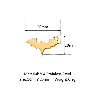 5 tk / partii õõnsad Halloweeni teemalised amuletid roostevabast terasest pealuu / kõrvits / vampiiri nahkhiir / nõid / ämblik / kummitusripatsid ehete valmistamiseks