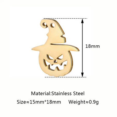5 tk / partii õõnsad Halloweeni teemalised amuletid roostevabast terasest pealuu / kõrvits / vampiiri nahkhiir / nõid / ämblik / kummitusripatsid ehete valmistamiseks