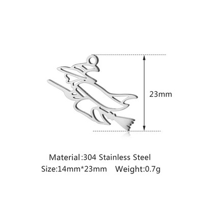5 tk / partii õõnsad Halloweeni teemalised amuletid roostevabast terasest pealuu / kõrvits / vampiiri nahkhiir / nõid / ämblik / kummitusripatsid ehete valmistamiseks
