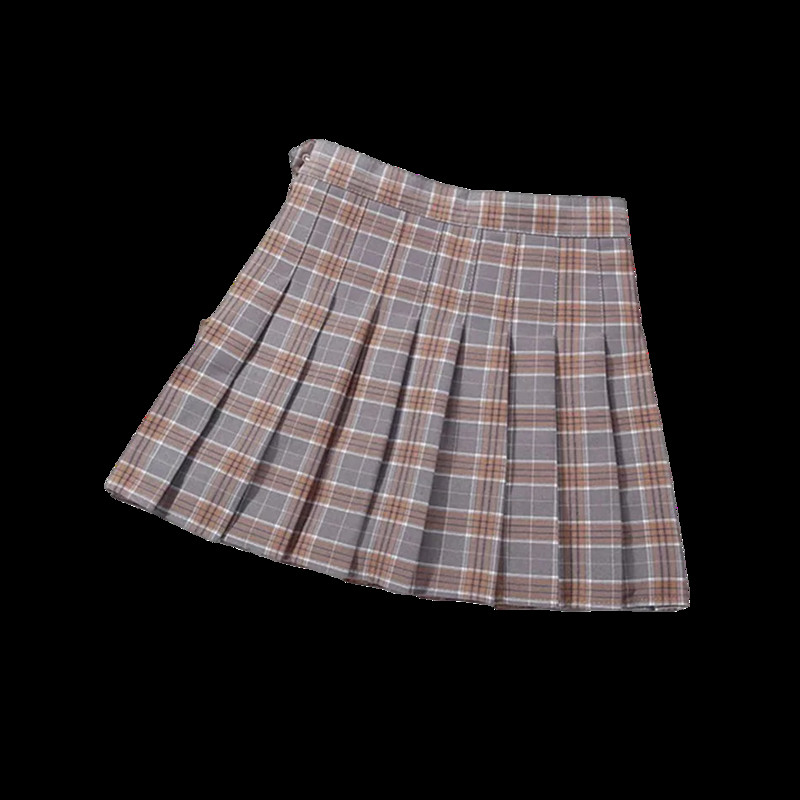 Tüdrukud Kevadsuvi Mood Ruuduline Plisseeritud seelik Beebi Laste Vöökleit Laste Kolledži stiil Vabaaja kostüümid Lühikesed seelikud